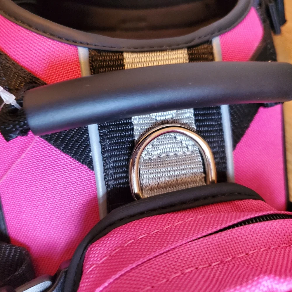 Paws Pink Dog Harness with Treat Pouch Small